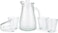 Cuisine Art Premium 5-Piece Hammered Glass Water Carafe &amp; Tumbler Set &ndash; 1.2L Glass Pitcher with Lid and Four 220ml Drinking Glasses &ndash; Glassware for Juice, Water &amp; Mocktails &ndash; Lead-Free Crystal Clear Finish
