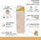 Cuisine Art Insulated Stainless Steel Water Bottle with 2-Way Straw Lid &ndash; 18/8 Pro-Grade Vacuum Flask &ndash; Leakproof Sports Bottle with Sip Straw &amp; Direct Swig Spout &ndash; 100% BPA-Free &ndash; 560ml, Beige