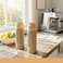 Cuisine Art Insulated Stainless Steel Water Bottle with 2-Way Straw Lid &ndash; 18/8 Pro-Grade Vacuum Flask &ndash; Leakproof Sports Bottle with Sip Straw &amp; Direct Swig Spout &ndash; 100% BPA-Free &ndash; 560ml, Beige