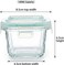 Cuisine Art 140ml Square Glass Food Storage Container &ndash; Airtight Leak-Proof Locking Lid &ndash; Premium Borosilicate Small Glass Jar for Spices &amp; Sauces &ndash; Stackable &amp; Space-Saving Kitchen Organizer