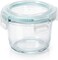 Cuisine Art 120ml Round Glass Food Storage Container &ndash; Airtight Leak-Proof Locking Lid &ndash; Small Borosilicate Glass Jar for Spices &amp; Condimentsd &ndash; Stackable Compact Kitchen Storage
