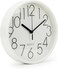 Modern 20cm Round Wall Clock &ndash; Minimalist White Frame with Bold Easy-to-Read Numbers &ndash; Accurate Quartz &ndash; Compact Circular Clock for Home, Office, Kitchen &amp; Classroom