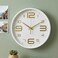 25cm Round Wall Clock &ndash; Minimalist White Frame with Large Easy-to-Read Numbers &ndash; 10-Inch Circular Timepiece for Home, Kitchen, Office &amp; Classroom