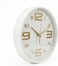 25cm Round Wall Clock &ndash; Minimalist White Frame with Large Easy-to-Read Numbers &ndash; 10-Inch Circular Timepiece for Home, Kitchen, Office &amp; Classroom