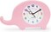 Dinosaur Wall &amp; Table Clock &ndash; Silent Non-Ticking Sweep Movement &ndash; 3D Dino Character Design for Kids &amp; Nursery &ndash; Standing or Hanging Decorative Clock-Pink