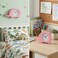 Dinosaur Wall &amp; Table Clock &ndash; Silent Non-Ticking Sweep Movement &ndash; 3D Dino Character Design for Kids &amp; Nursery &ndash; Standing or Hanging Decorative Clock-Pink
