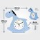 Cuisine Art Magical Horse Wall &amp; Table Clock &ndash; Silent Non-Ticking Sweep Movement &ndash; 3D Cloud &amp; Star Design for Kids Room &ndash; Standing or Hanging D&eacute;cor Nursery Clock &ndash; Blue