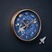 Cuisine Art Astronaut Wall Clock &ndash; Silent Non-Ticking Sweep Movement &ndash; 3D Astro Space Character Design for Kids &amp; Nursery &ndash; 20cm Round Decorative Timepiece