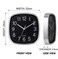 Modern 20cm Square Wall Clock &ndash; Minimalist Design with Bold Easy-to-Read Numbers &ndash; Accurate Quartz Movement &ndash; Compact Square Timepiece for Home, Office &amp; Kitchen-Black