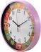 Cuisine Art 30cm Kids Owl Wall Clock &ndash; Silent Non-Ticking Sweep Movement &ndash; Large 12-Inch Face for Nursery, Kids Room &amp; Classroom &ndash; with Easy-to-Read Numerals - Pink Frame