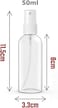 Cuisine Art Fine Mist Spray Bottles 4 Pack, 50ml/2oz Clear Refillable Travel Spray Bottles, Mini Empty Portable Sprayer Containers for Perfume, Water, Essential Oils, Toner, Makeup &ndash; Transparent