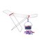 Cuisine Art 18M Aluminium Cloth Dryer with Iron Legs, Blue/Red (Assorted) &amp; Basket with 90 Plastic Pegs   Foldable Clothes Drying Stand   Size 175&times;55&times;110 cm for Home &amp; Balcony