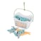 Cuisine Art 18M Aluminium Cloth Dryer with Iron Legs, Blue/Red (Assorted) &amp; Basket with 90 Plastic Pegs   Foldable Clothes Drying Stand   Size 175&times;55&times;110 cm for Home &amp; Balcony