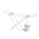 Cuisine Art 18M Aluminium Cloth Dryer with Iron Legs, Blue/Red (Assorted) &amp; Basket with 90 Plastic Pegs   Foldable Clothes Drying Stand   Size 175&times;55&times;110 cm for Home &amp; Balcony