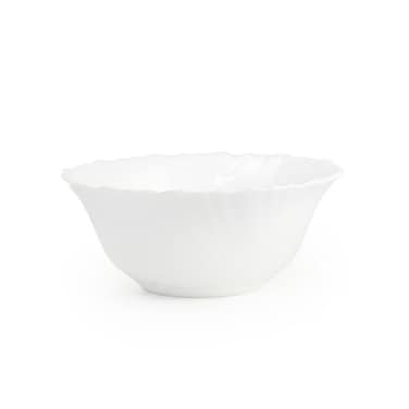 Cuisine Art Opal Glass Soup Bowl 12.5 cm, White   Lightweight Durable Serving Bowl for Soup Cereal Salad Noodles Stackable Tableware Bowl for Home Kitchen Dining Restaurant Use