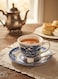 Claytan Earthenware Classic Blue Windmill Countryside Landscape Tea Cup &amp; Saucer Set, 200ml, White   Premium Tea &amp; Coffee Cup with Matching Saucer Vintage Drinkware for Home Office &amp; Gifting
