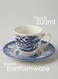 Claytan Earthenware Classic Blue Windmill Countryside Landscape Tea Cup &amp; Saucer Set, 200ml, White   Premium Tea &amp; Coffee Cup with Matching Saucer Vintage Drinkware for Home Office &amp; Gifting