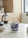 Claytan Earthenware Classic Blue Windmill Pattern Mug, 340ml, White   Premium Coffee &amp; Tea Mug   Vintage Blue Drinkware for Home, Office, Caf&eacute; &amp; Gifting