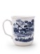 Claytan Earthenware Classic Blue Windmill Pattern Mug, 340ml, White   Premium Coffee &amp; Tea Mug   Vintage Blue Drinkware for Home, Office, Caf&eacute; &amp; Gifting