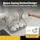 Cuisine Art 2-Tier Iron Dish Drying Rack &ndash; 40x24x24cm Compact Kitchen Organizer &ndash; Heavy-Duty Rust-Resistant Frame with Removable Drip Tray &amp; Cutlery Holder &ndash; Space-Saving Stand for Plates &amp; Bowls