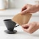 Cuisine Art 100-Piece Unbleached Coffee Filter Papers &ndash; Natural Wood Pulp V60 Cone Filters &ndash; Disposable Paper for Pour Over Drippers &ndash; Fits 2-4 Cups &ndash; Chemical-Free &amp; Biodegradable (Beige)