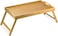 Cuisine Art 2-in-1 Foldable Bamboo Bed Tray Table &ndash; 30x50cm Portable Laptop Desk &amp; Serving Tray with Handles &ndash; Dual-Purpose Breakfast in Bed Stand &ndash; Space-Saving Sustainable Wood Design
