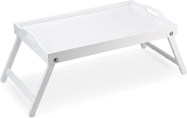 Cuisine Art 2-in-1 Foldable Bamboo Bed Tray Table &ndash; 30x50cm Portable Laptop Desk &amp; Serving Tray with Handles &ndash; Dual-Purpose Breakfast in Bed Stand &ndash; Space-Saving Sustainable Wood Design