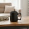 Cuisine Art Stoneware ZOE 4PCS Mug Set   385 ML Black Coffee Mug Set   Durable Coffee Cup Set for Home &amp; Office   Cups for Cappuccino, Latte, Tea &amp; Cocoa Restaurant Coffee Mugs