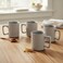 Cuisine Art Stoneware ZOE 4PCS Mug Set   385 ML Grey Coffee Mug Set   Durable Coffee Cup Set for Home &amp; Office   Cups for Cappuccino, Latte, Tea &amp; Cocoa Restaurant Coffee Mugs
