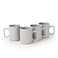 Cuisine Art Stoneware ZOE 4PCS Mug Set   385 ML Grey Coffee Mug Set   Durable Coffee Cup Set for Home &amp; Office   Cups for Cappuccino, Latte, Tea &amp; Cocoa Restaurant Coffee Mugs
