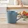 Cuisine Art EVE Stoneware Coffee Mug Set of 4 &ndash; 300 ML Blue Cups   Premium Ribbed Coffee &amp; Tea Mugs for Home, Office &amp; Caf&eacute;   Cappuccino &amp; Latte Mug Set