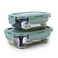 Mondex 2PCS Borosilicate Glass Food Storage Container Set 350ml &amp; 650ml Glass Food Saver Lunchbox - Airtight Plastic Lids with Silicone Seals - Leakproof Meal Prep Containers, Lunchbox Set