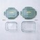 Mondex 2PCS Borosilicate Glass Food Storage Container Set 350ml &amp; 650ml Glass Food Saver Lunchbox - Airtight Plastic Lids with Silicone Seals - Leakproof Meal Prep Containers, Lunchbox Set