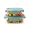 Mondex 2PCS Borosilicate Glass Food Storage Container Set 350ml &amp; 650ml Glass Food Saver Lunchbox - Airtight Plastic Lids with Silicone Seals - Leakproof Meal Prep Containers, Lunchbox Set
