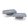 Mondex 2PCS Borosilicate Glass Food Storage Container Set 350ml &amp; 650ml Glass Food Saver Lunchbox - Airtight Plastic Lids with Silicone Seals - Leakproof Meal Prep Containers, Lunchbox Set