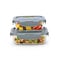 Mondex 2PCS Borosilicate Glass Food Storage Container Set 350ml &amp; 650ml Glass Food Saver Lunchbox - Airtight Plastic Lids with Silicone Seals - Leakproof Meal Prep Containers, Lunchbox Set