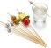Cuisine Art Premium Silver Bead Bamboo Cocktail Picks &ndash; 50-Piece Elegant Party Food Skewers &ndash; 12cm Decorative Serving Toothpicks for Appetizers, Finger Foods, Charcuterie &amp; Garnishing