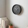Modern 20cm Round Wall Clock &ndash; Sleek Black Frame with Bold High-Contrast Easy-to-Read Numbers &ndash; Compact Circular Clock for Office, Home, Kitchen &amp; Study Room