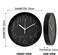 Modern 20cm Round Wall Clock &ndash; Sleek Black Frame with Bold High-Contrast Easy-to-Read Numbers &ndash; Compact Circular Clock for Office, Home, Kitchen &amp; Study Room