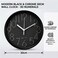 Modern 20cm Round Wall Clock &ndash; Sleek Black Frame with Bold High-Contrast Easy-to-Read Numbers &ndash; Compact Circular Clock for Office, Home, Kitchen &amp; Study Room