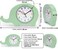Dinosaur Wall &amp; Table Clock &ndash; Silent Non-Ticking Sweep Movement &ndash; 3D Dino Character Design for Kids &amp; Nursery &ndash; Standing or Hanging Decorative Clock-Green