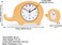 Dinosaur Wall &amp; Table Clock &ndash; Silent Non-Ticking Sweep Movement &ndash; 3D Dino Character Design for Kids &amp; Nursery &ndash; Standing or Hanging Decorative Clock-Orange