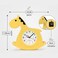 Cuisine Art Magical Horse Wall &amp; Table Clock &ndash; Silent Non-Ticking Sweep Movement &ndash; 3D Cloud &amp; Star Design for Kids Room &ndash; Standing or Hanging D&eacute;cor Nursery Clock &ndash; Yellow