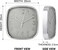 Modern 20cm Square Wall Clock &ndash; Minimalist Design with Bold Easy-to-Read Numbers &ndash; Accurate Quartz Movement &ndash; Compact Square Timepiece for Home, Office &amp; Kitchen-Grey