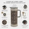 Cuisine Art Hobby Lobby 1.0L Arabic Design Vacuum Flask &ndash; Insulated Thermal Coffee &amp; Tea Carafe &ndash; 24 Hours Hot &amp; Cold Retention &ndash; Leak-Resistant Beverage Jug with Ergonomic Handle
