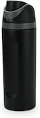 Cuisine Art Insulated Stainless Steel Water Bottle with 2-Way Straw Lid &ndash; 18/8 Pro-Grade Vacuum Flask &ndash; Leakproof Sports Bottle with Sip Straw &amp; Direct Swig Spout &ndash; 100% BPA-Free &ndash; 560ml, Black