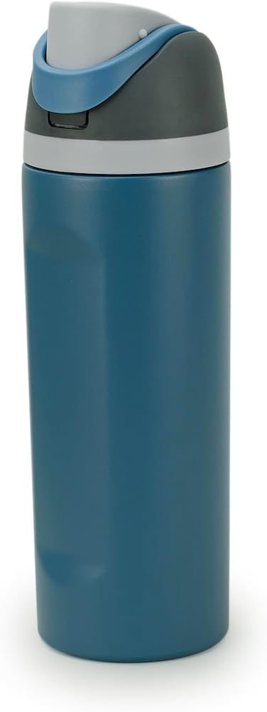 Cuisine Art Insulated Stainless Steel Water Bottle with 2-Way Straw Lid &ndash; 18/8 Pro-Grade Vacuum Flask &ndash; Leakproof Sports Bottle with Sip Straw &amp; Direct Swig Spout &ndash; 100% BPA-Free &ndash; 560ml, Blue