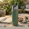 Cuisine Art Insulated Stainless Steel Water Bottle with 2-Way Straw Lid &ndash; 18/8 Pro-Grade Vacuum Flask &ndash; Leakproof Sports Bottle with Sip Straw &amp; Direct Swig Spout &ndash; 100% BPA-Free &ndash; 560ml, Green