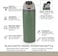 Cuisine Art Insulated Stainless Steel Water Bottle with 2-Way Straw Lid &ndash; 18/8 Pro-Grade Vacuum Flask &ndash; Leakproof Sports Bottle with Sip Straw &amp; Direct Swig Spout &ndash; 100% BPA-Free &ndash; 560ml, Green