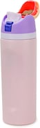 Cuisine Art Insulated Stainless Steel Water Bottle with 2-Way Straw Lid &ndash; 18/8 Pro-Grade Vacuum Flask &ndash; Leakproof Sports Bottle with Sip Straw &amp; Direct Swig Spout &ndash; 100% BPA-Free &ndash; 560ml, Pink